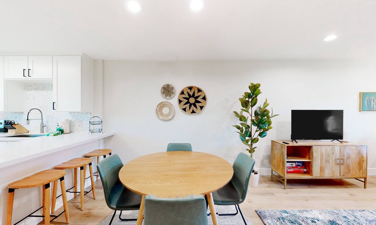 Fashion Square Condo | 2-story dog-friendly condo with patio, outdoor pool, W/D, streaming, partial AC