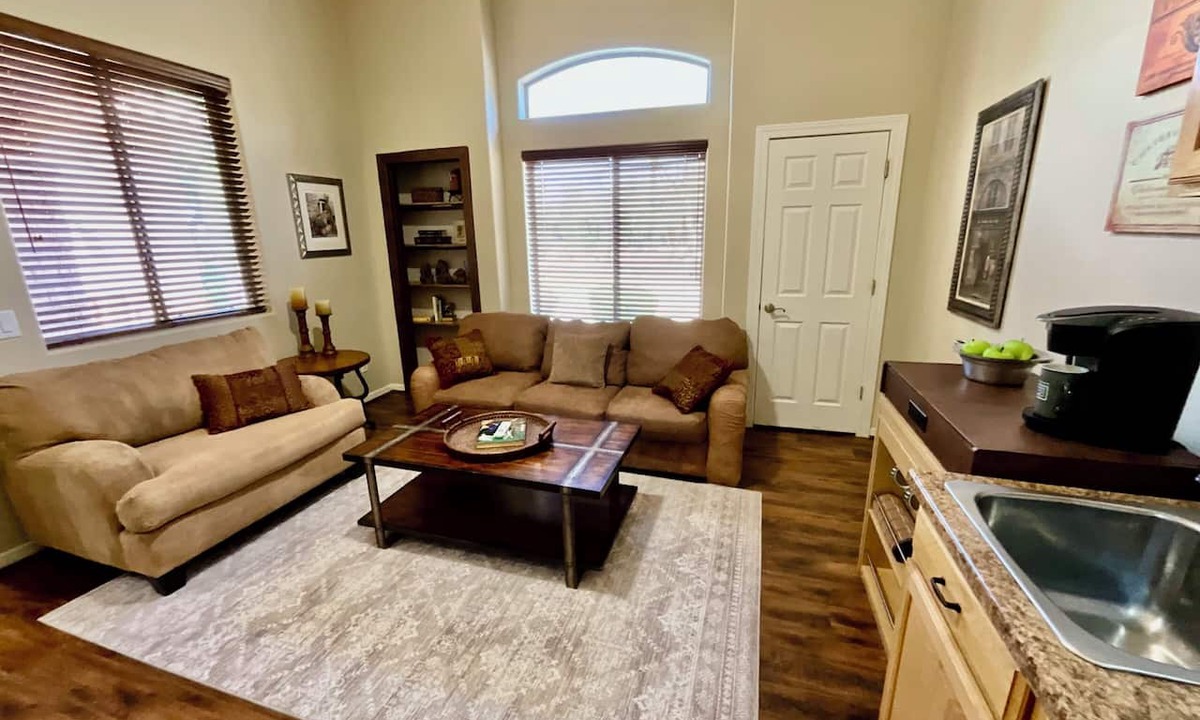 Desert View Village House | ONE-OF-KIND 1 BR + Qn Casita in Cave Creek. golf, mtns + opt INDOOR COURT & MORE