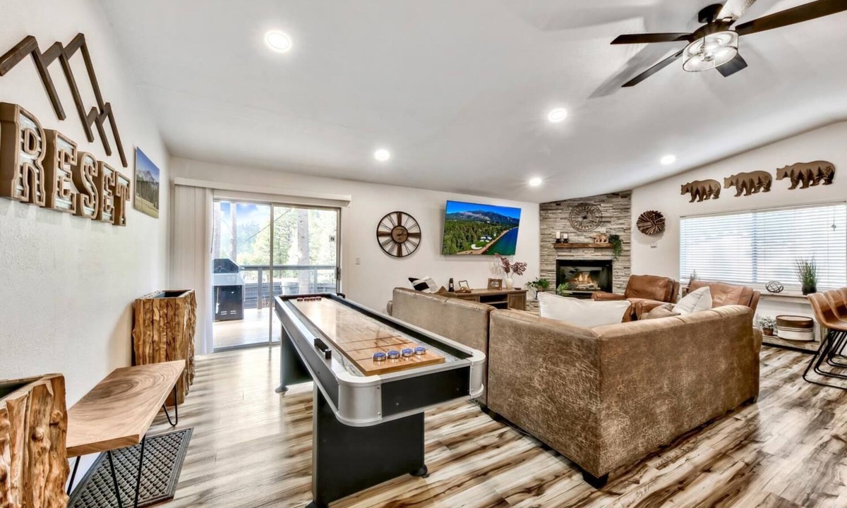Country Club Estates House | Tahoe Reset - AC, Hot Tub, Shuffleboard, Pet Friendly
