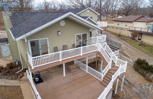 Osage Beach House | 4BR/3BA Lakefront Home with 2-Slip Dock, Yacht Slip, Private Ramp & Pet-Friendly