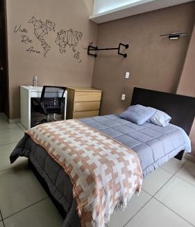 Cuautitlan Izcalli Apartment | A01 MASTER Suite WHITE Cocina Terraza Companies Work Teams 1-2 PAX