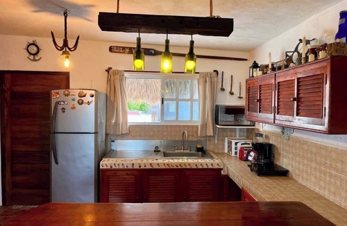 Chuburna Puerto House | Beachfront House w/Private Terrace Bar & Kayak