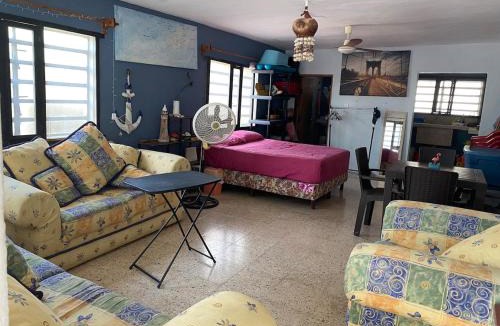 Chelem House | Casita Azul del mar, sencilla con fresca brisa