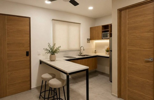 Villahermosa Apartment | LOFT. 5 Next to CERACOM and 500 m from Plaza Crystal.