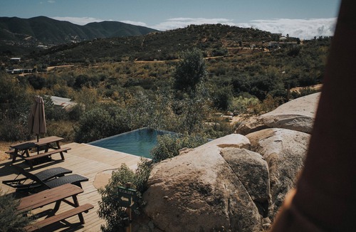 San Antonio de las Minas Cabin | Luxury Glamping Tent with Vineyard Views & Private Bathroom