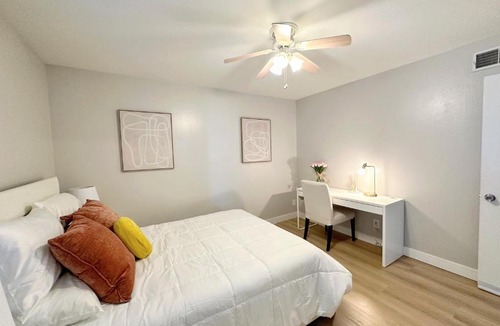 West San Jose Apartment | Relaxing 3-room Apartment with yard pool, Near Santana Row-No Party-
