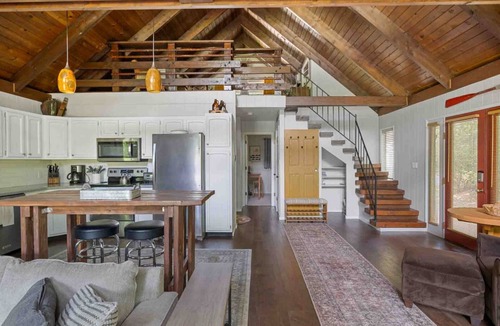 Mount Hood Village House | Riverside Retreat with Hot Tub & Deck | Peaceful Escape on the Sandy River in the Pines