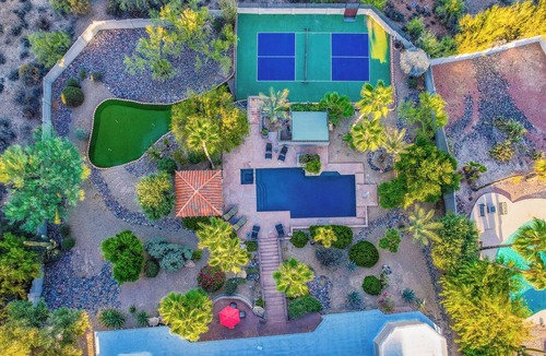 Fountain Hills House | Stunning Mountain Views, Relaxing Pool, Heated Spa, Fun Game Room, Sports Court!