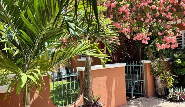 Charming studio apartment, centrally located with a garden.