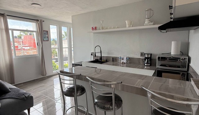 Depto. Céntrico con vista panoramica y cocina equipada