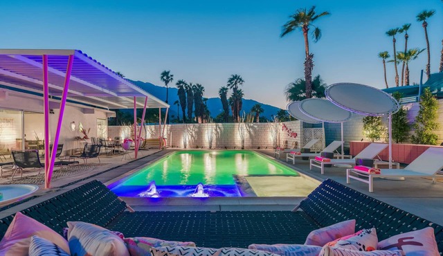 Dreamy Mid Century Modern House with Saltwater Pool & Resort Style Backyard