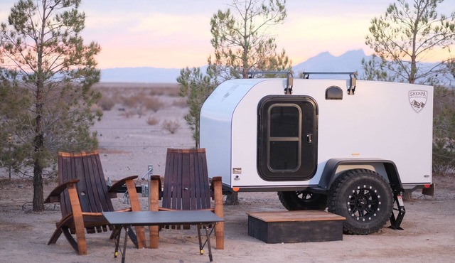 Glamping outside of Death Valley National Park