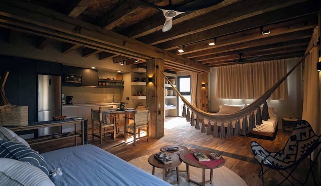 Loft de Madera con Alberca a 350m de Playa Zicatela
