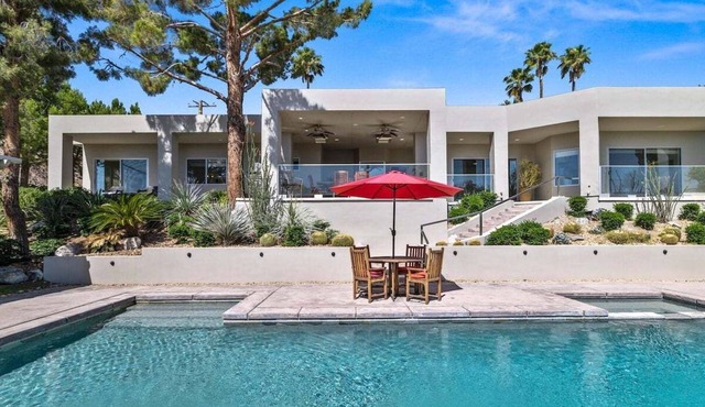 Luxury Palm Estate – Desert Contemporary Gem with Saltwater Pool, Spa & Mountain Views