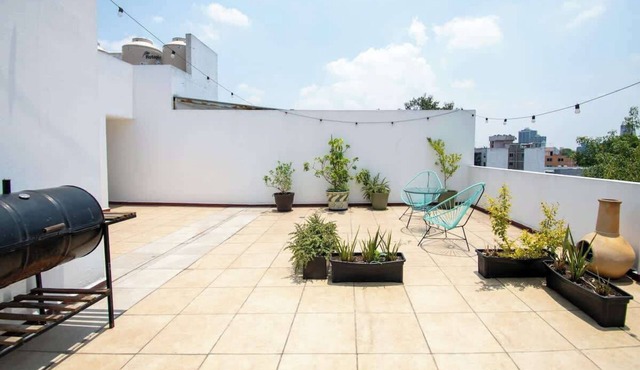 Massive rooftop terrace steps from everything