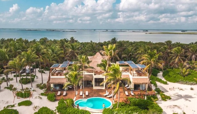 Playaakun Eco Villa 5br Private Beachfront Paradise TULUM -Sian Kaan