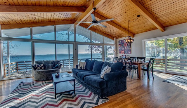 Spacious Lakefront Escape w/Beach, Stocked Kitchen, Near Wineries & Views! in Penn Yan