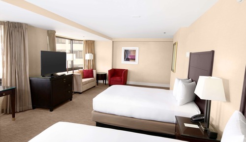 Deluxe Room, 2 Double Beds, Corner (Mobility, Hearing, Roll-In Shower)