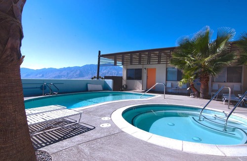 Desert Hot Springs Apartment | The Getaway 1BR #1: Pool, Mountain View, Kids/Pets welcome