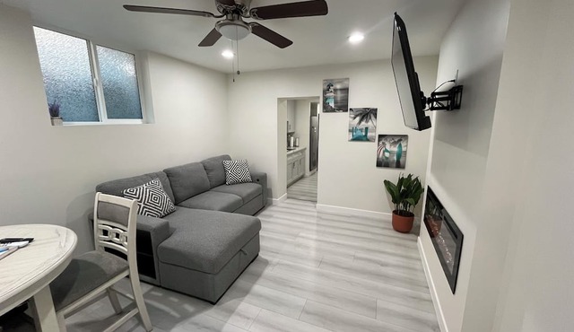 This basement apartment has its own private entrance. Near downtown Long Beach in Long Beach